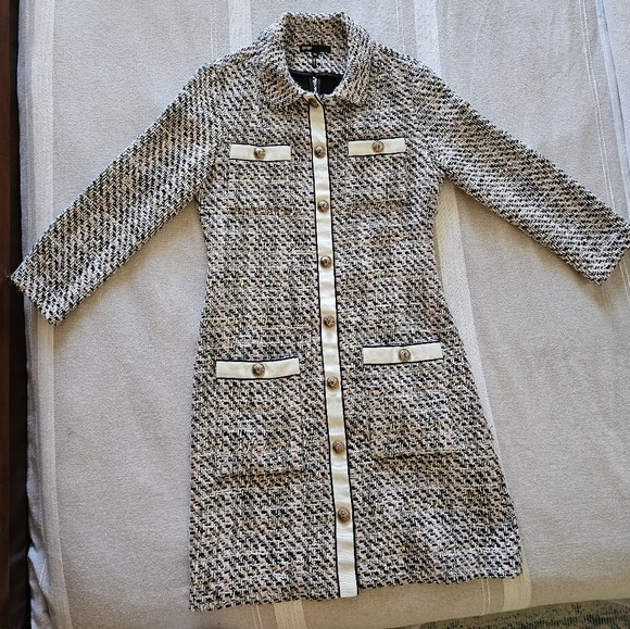 MAJE Renatola Tweed Shirt Dress (Pre-loved) - Picture 2 of 15